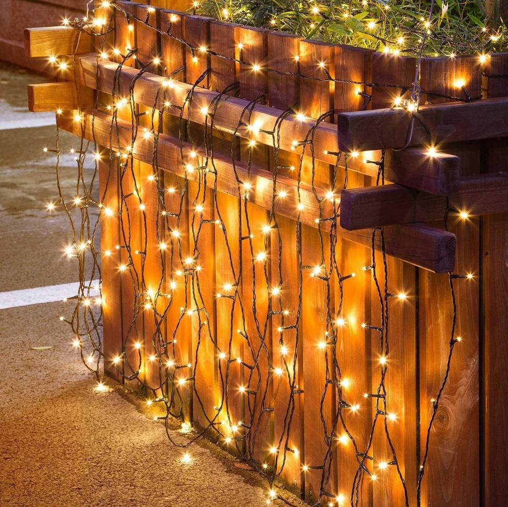 Fairy Lights Outdoor String Lights 33ft 100 LED with Memory Modes Controller,...