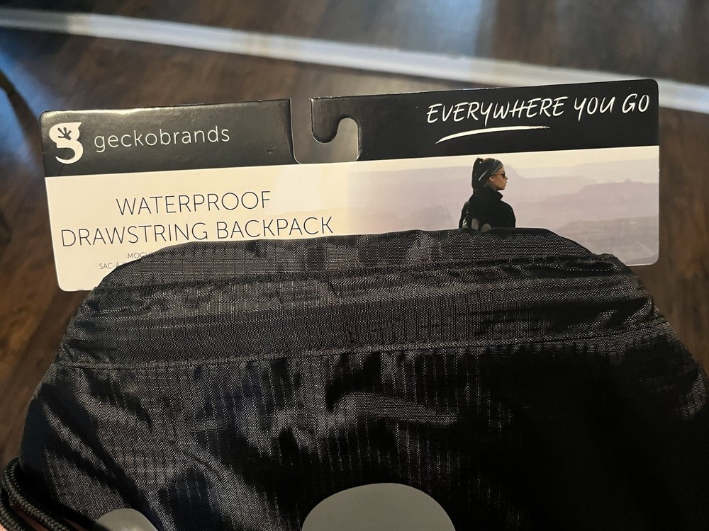 Geckobrands Drawstring Waterproof Backpack