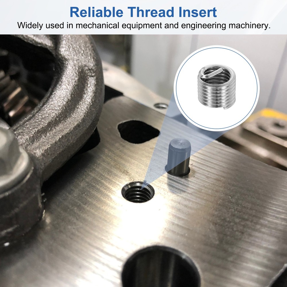 50pcs Wire Thread Inserts M6x1 Metric 1.5D 9mm Helical Threaded Sleeve