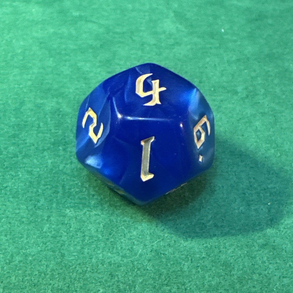Blue Marbled 7-piece Acrylic Dice Set - RPG DND 21