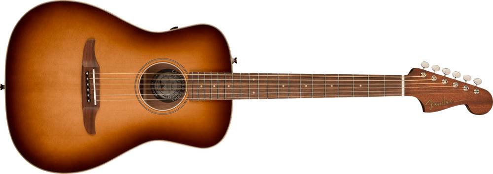 Fender Malibu Classic, all solid Electric acoustic guitar, Aged Cognac Burst