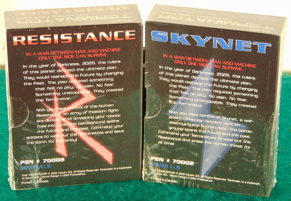 TERMINATOR Resistance & Skynet Starter Decks--All Sealed--Plus 4 Boosters