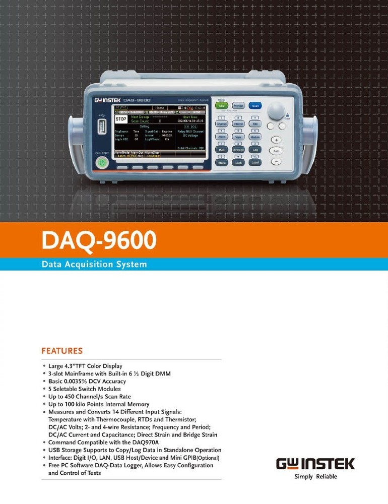 GW Instek DAQ-903 40 Channel Single-Ended Multiplexer