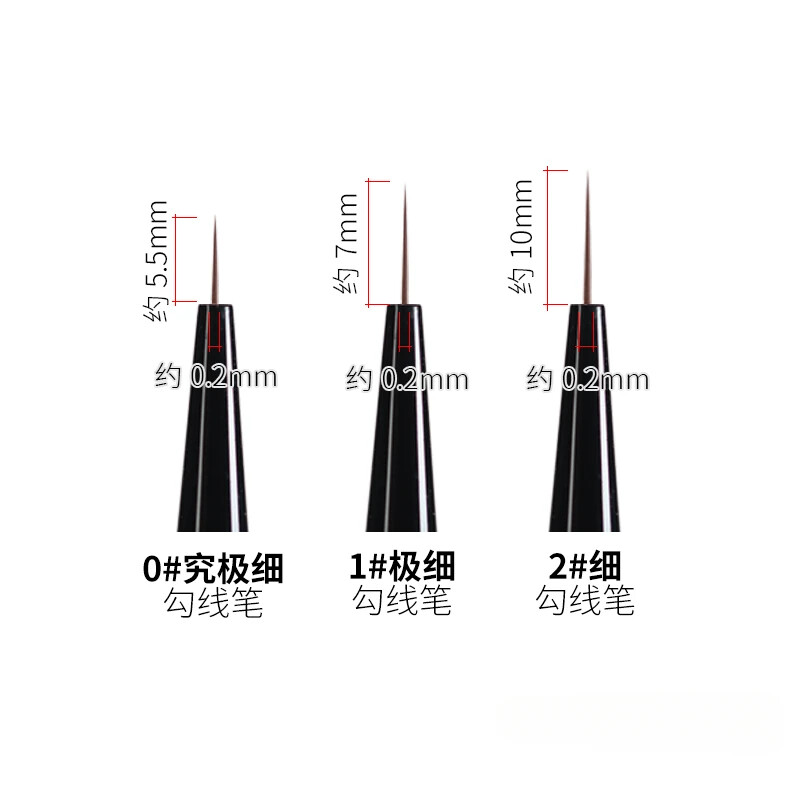 RAYSTUDIO #0 #1 #2 Ultra-fine Modeling Brush Scriptliner Model Hobby Kits Tools