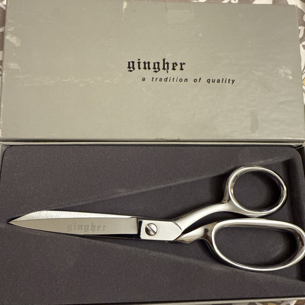Gingher 7” knife edge scissors in original box