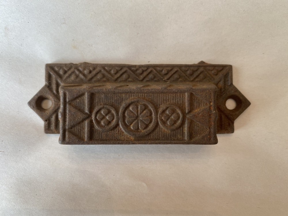 Antique Victorian Eastlake Style Drawer/Bin Pull-Cast Iron