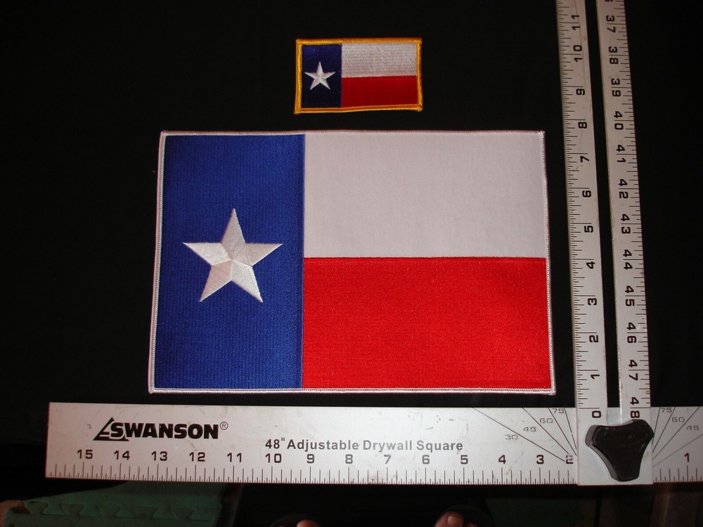 Texas Flag large patch and small patch embroidered Patches