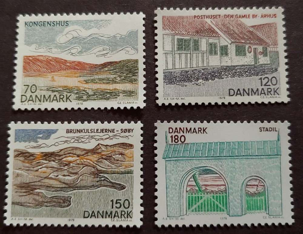 1978 SCIENERY SET VF MNH DENMARK DANMARK DÄNEMARK
