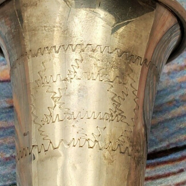 Judaica Brite cut Kiddush cup, Star of David