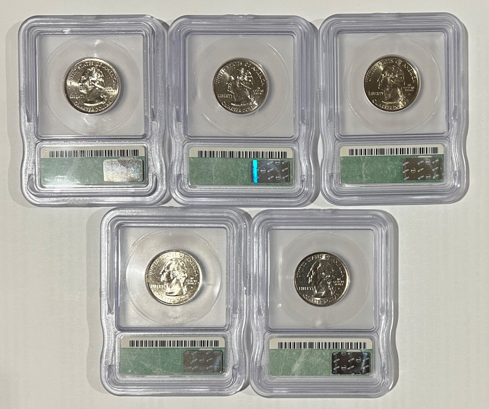 2002D - CLAD STATE QUARTER SET ICG MS67