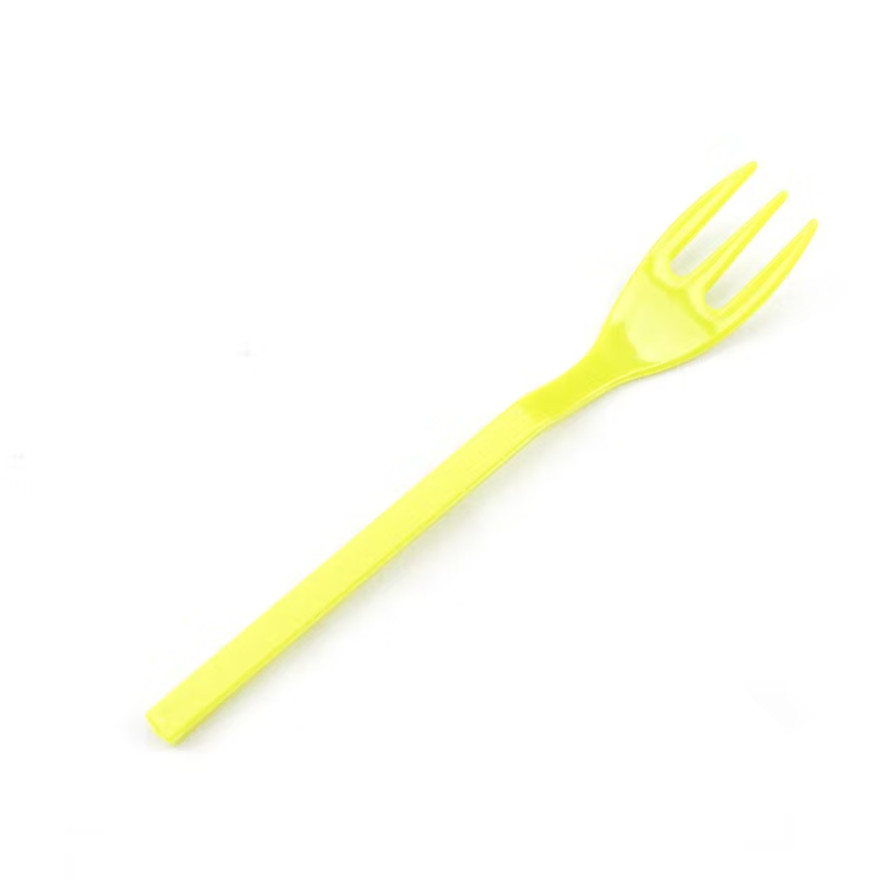 Neon yellow plastic fork