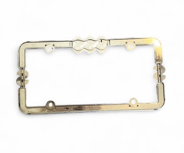 Gold Dollar Sign Decorative License Plate Frame