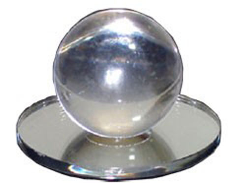 Clear Acrylic Large Ball Stick-On Mirror Knob