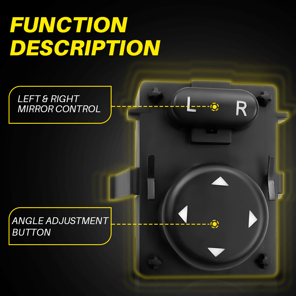 Left Driver Power Mirror Switch Control Fits for 2008-2017 Freightliner Cascadia
