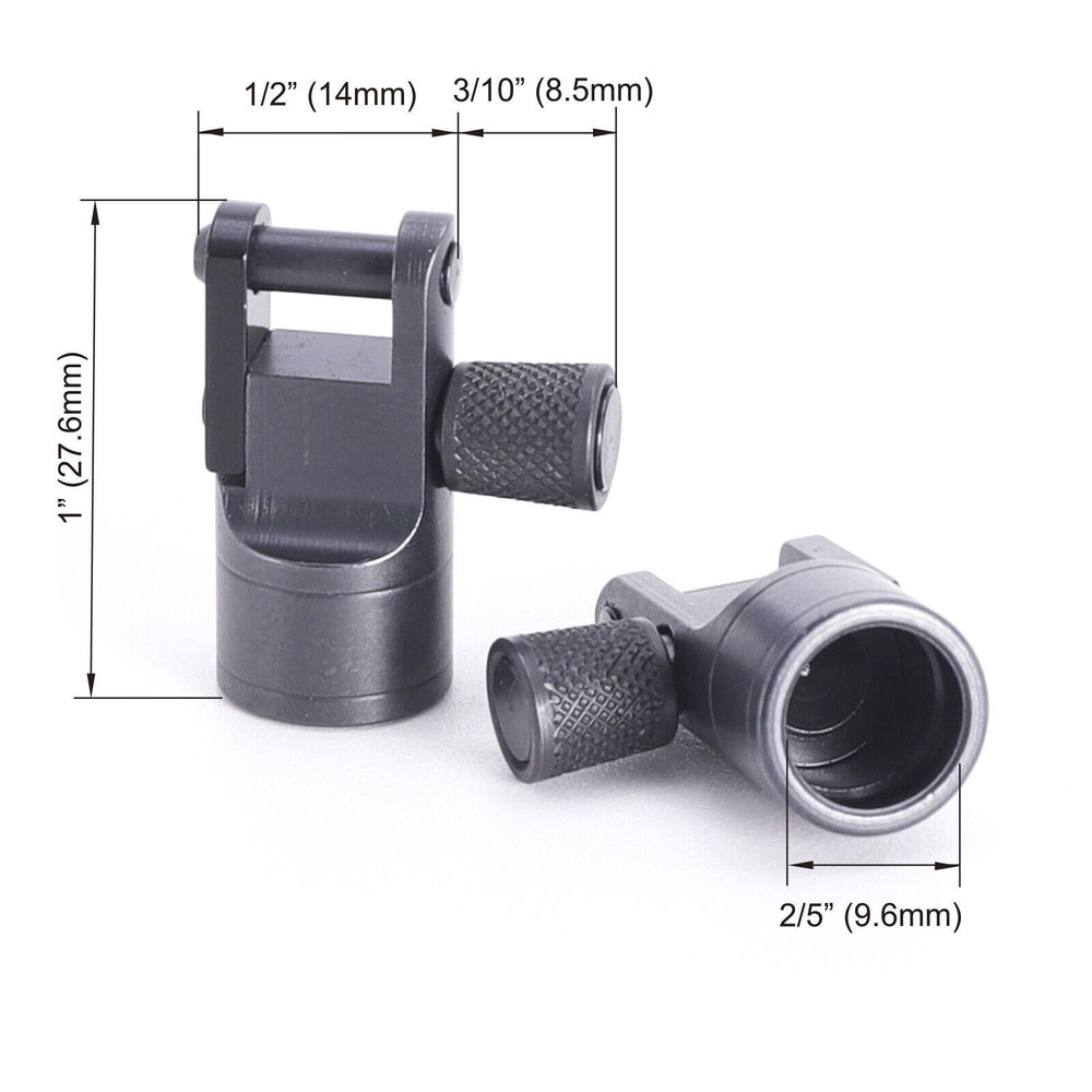 New QD Adapter Stud Base to Sling Swivel Black Anodized