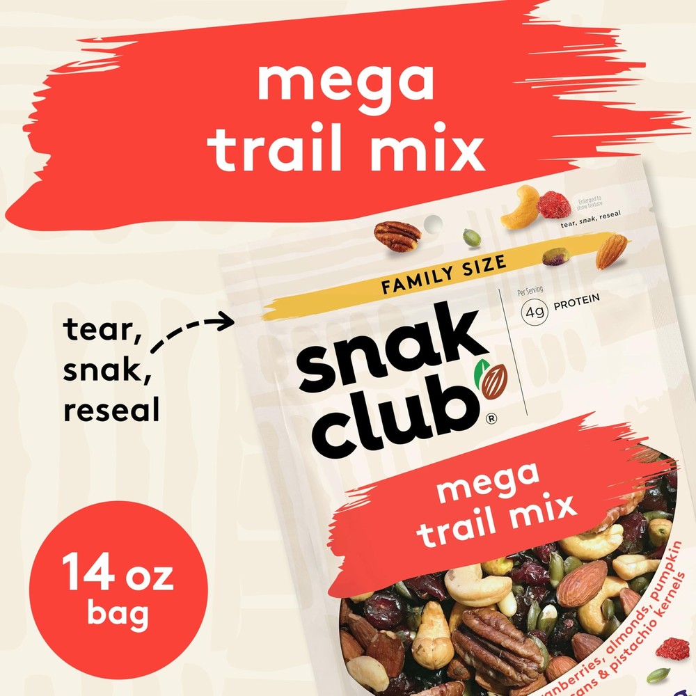 Mega Trail Mix, Family Size, 14 Ounce