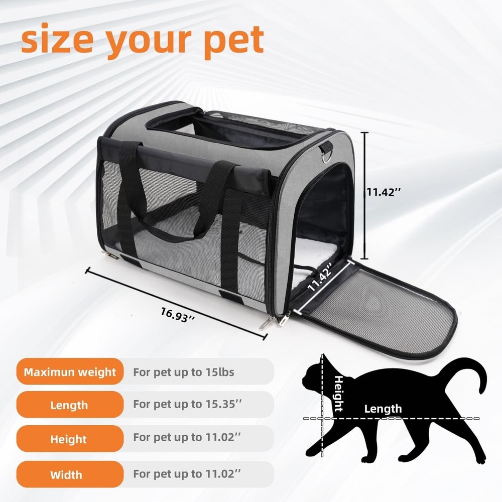 Cat Carrier Backpack - Multifunctional, Firm & Foldable with Roll-Up Shade, B...