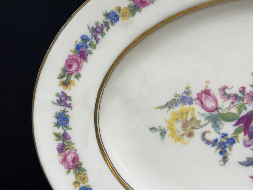 Castleton "CASTLETON MANOR" USA ~ 2 Piece Serving Set: Platter, Oval Bowl