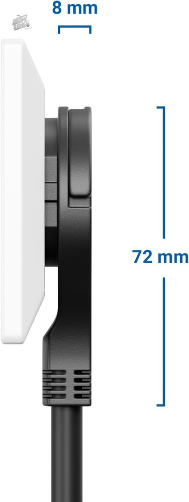 3 Outlet Compartments With Flat Connector Electrical Cable for Inter