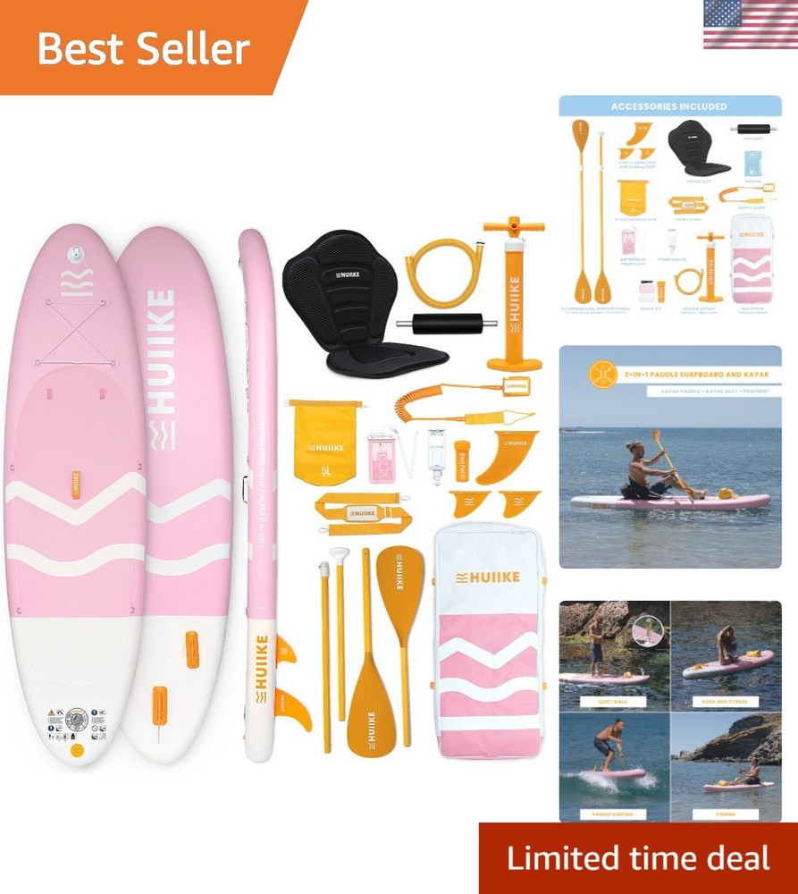 Durable Inflatable Paddle Board with Excellent Stability - Full Accessories Set