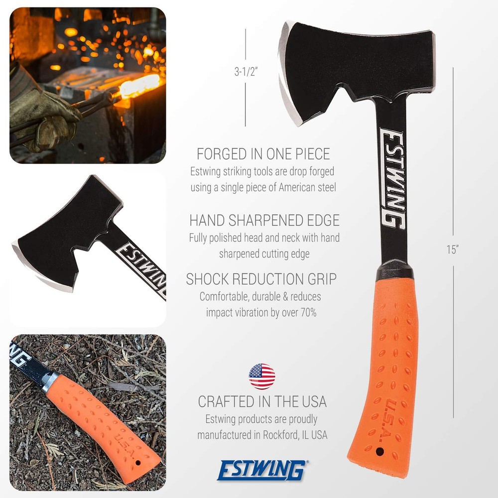 New Estwing Camper's Axe Orange EO-25A