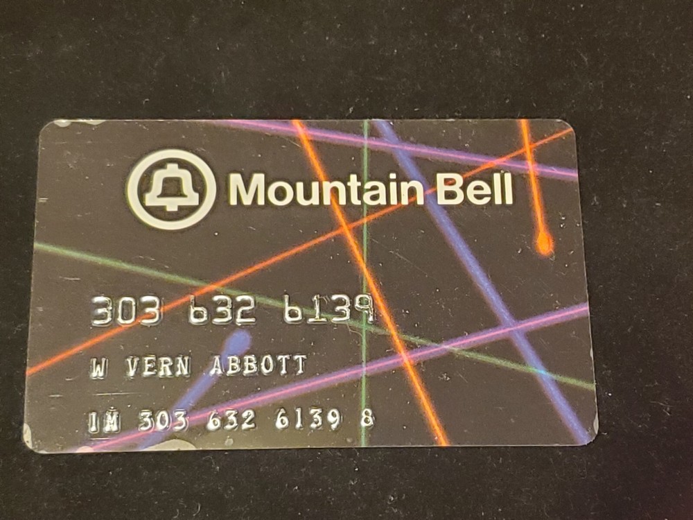 Mountain Bell Phone Card ~ our inventory # cb14