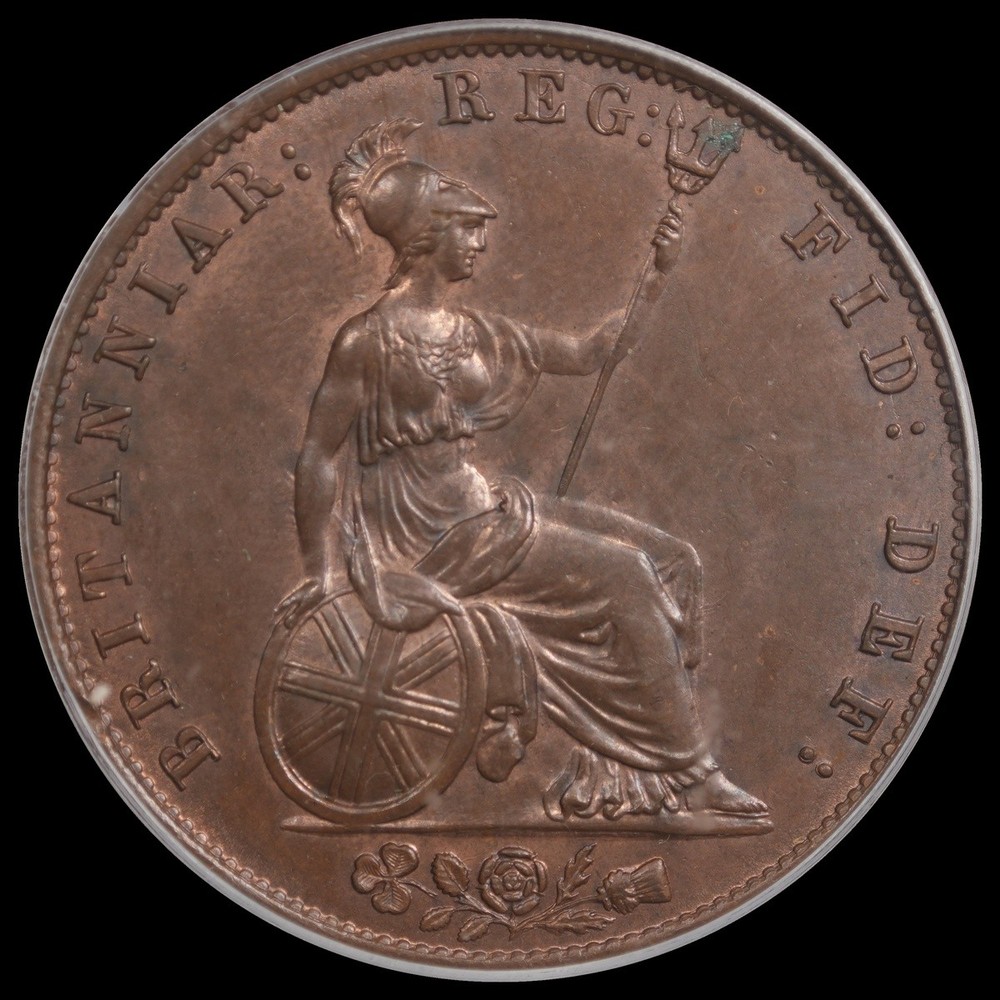 1841 1/2D Great Britain Half Penny PCGS MS63