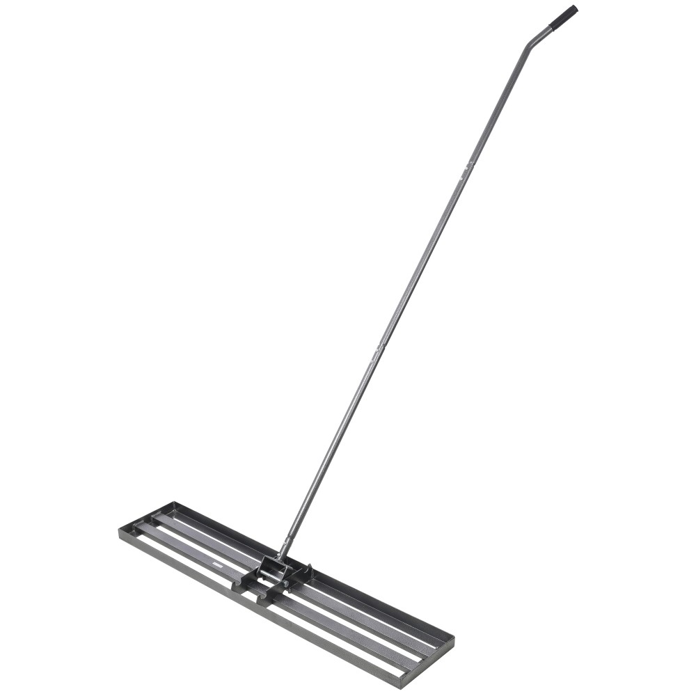 Lawn Leveling Rake Tool, 48in Soil Leveler, Adjustable 7ft Handle w/Grip