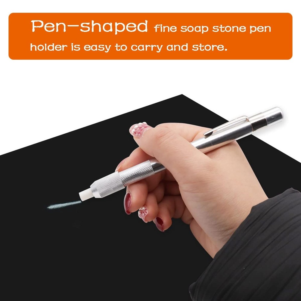 Seamaka Soapstone Holder Set Flat and Round With 5pcs Flat+Round