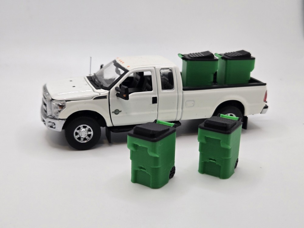 1/50 Scale Trash Bins *4 Pack* in Green