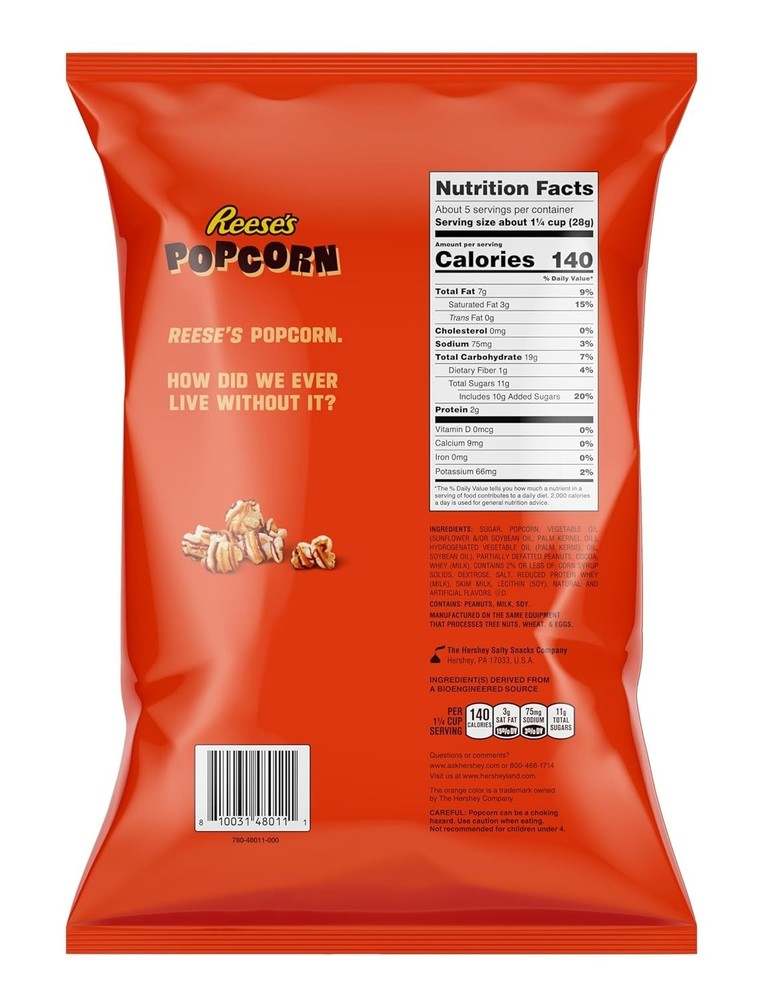 Delectable 5.25oz Popcorn with Peanut Butter & Chocolate Drizzle for Sharing