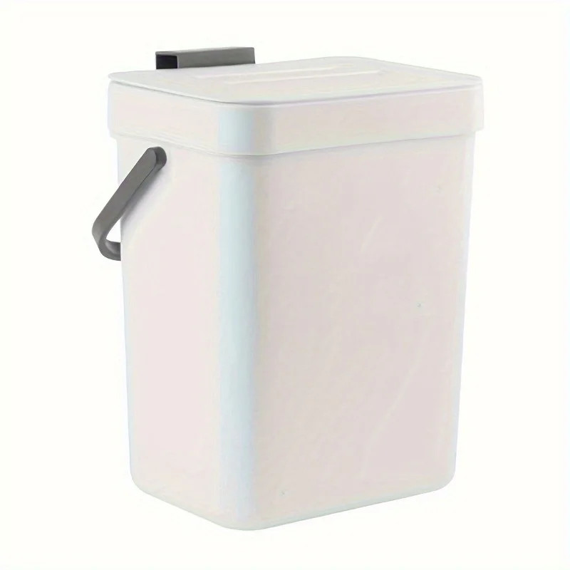 Space-Saving Quiet-Close Trash Can - 3/5L, Eco-Friendly Sealed Bin for Kitchen &