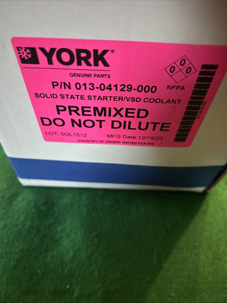 York Premixed Solid State Starter / VSD Coolant 013-04129-000