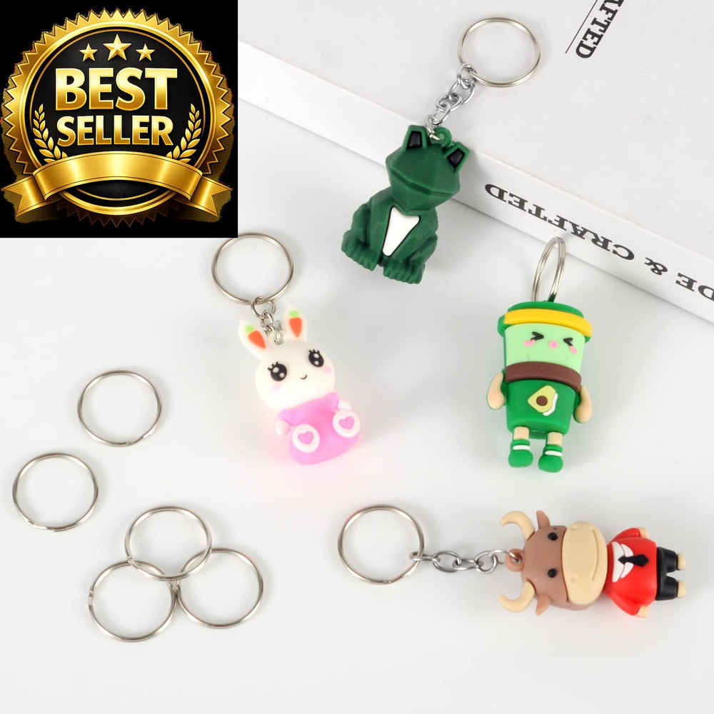 100PCS Split Key Rings Bulk for Keychain and Crafts 1”100Pack, silver
