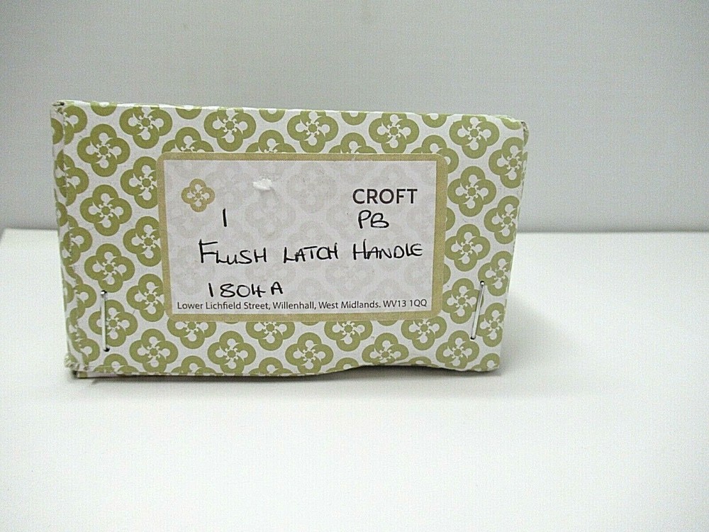 Croft Flush Latch Handle 1804A Polished Brass Finish