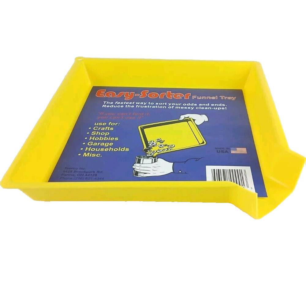 2 Pack Easy Sorting Tray w Funnel Works With LEGO Brick, Buttons, Bolts, ect.