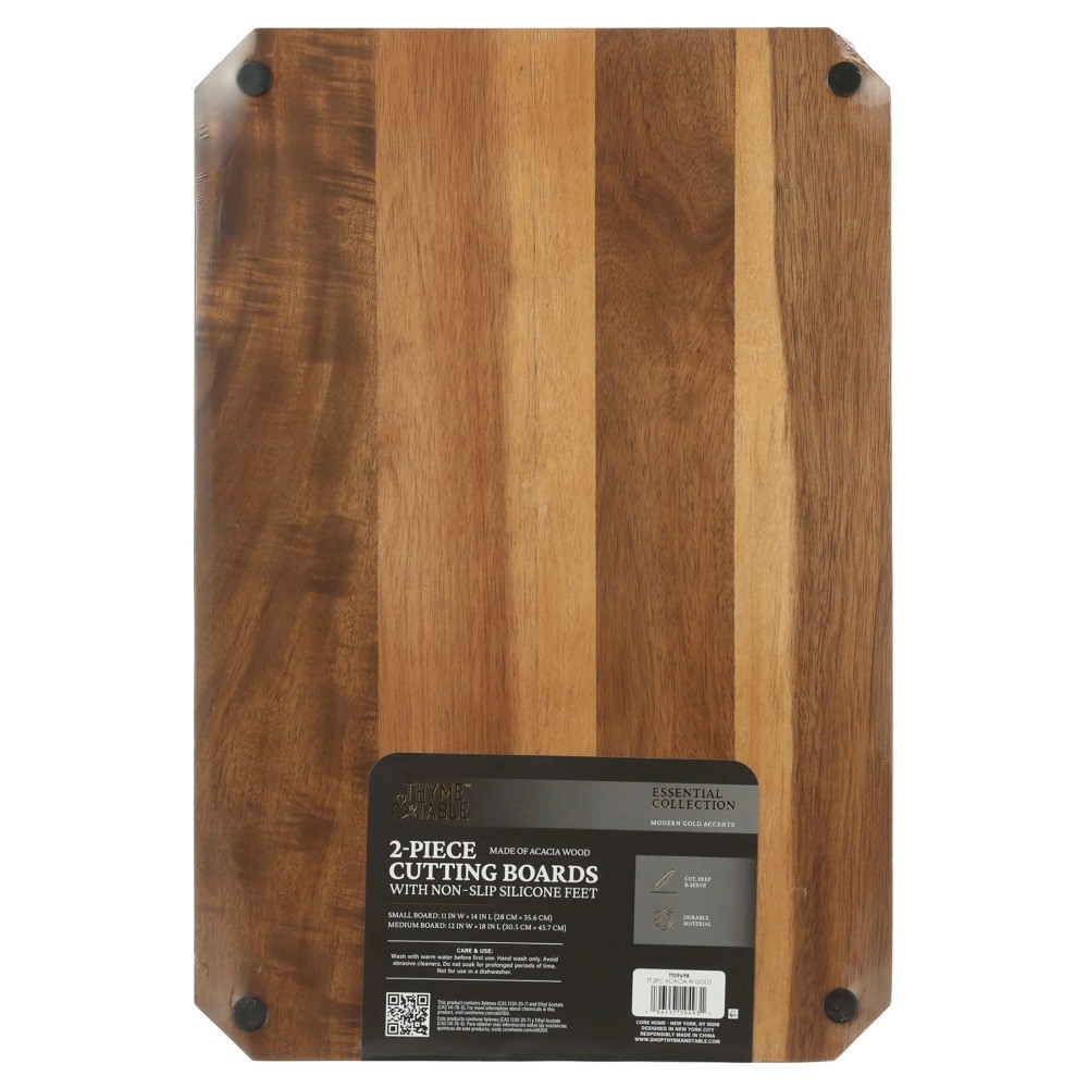 2-Piece Acacia Cutting Board Set