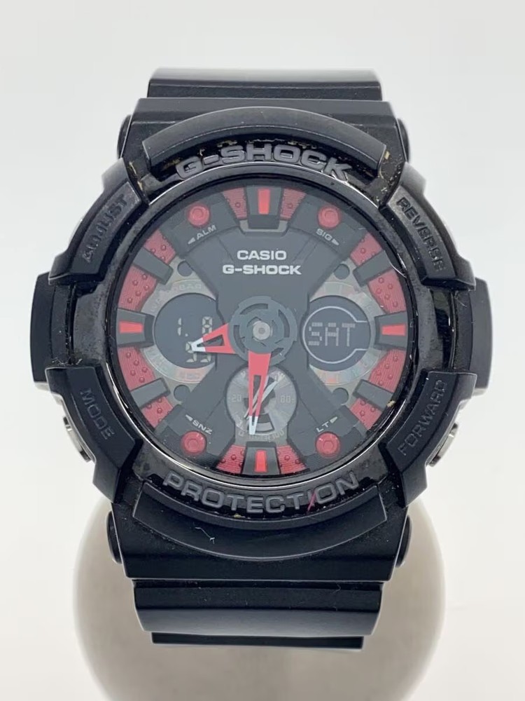 CASIO Quartz Watch G SHOCK Digital Analog Rubber BLK BLK