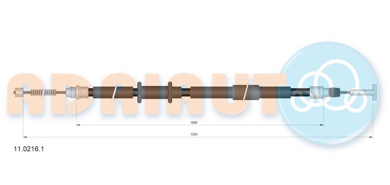 Cable Pull, parking brake ADRIAUTO 11.0216.1