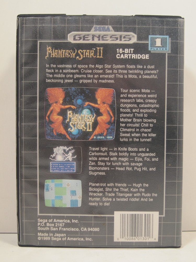 Phantasy Star II 2 Case (SEGA Genesis) Authentic BOX ONLY