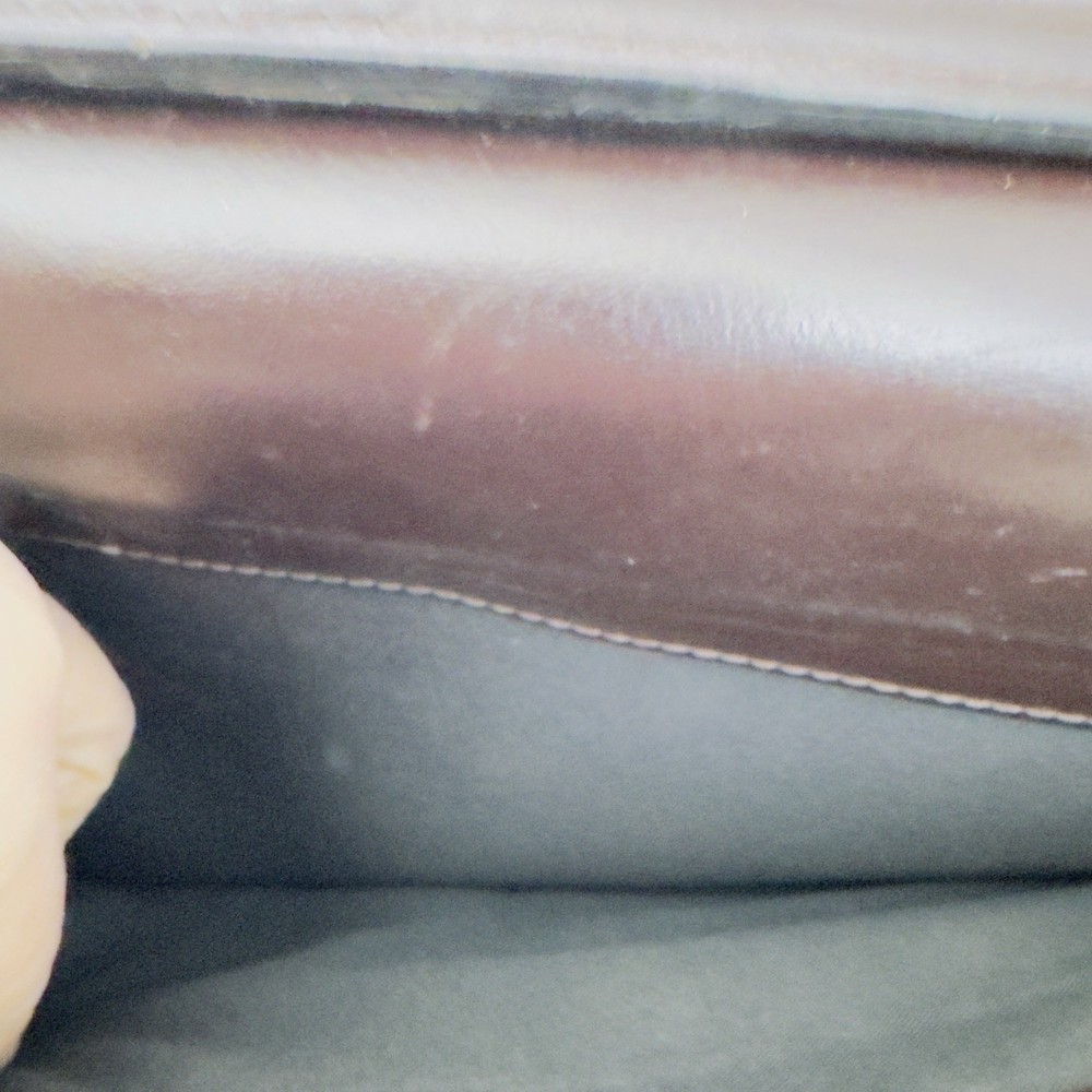 Leather Document Holder Paper Organizer Brief Case Portfolio Carry Handle- Nice!