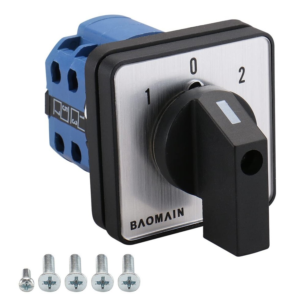 Changeover Switch 3 Position 8-16 Terminals 20-63A Universal Rotary Cam Selector