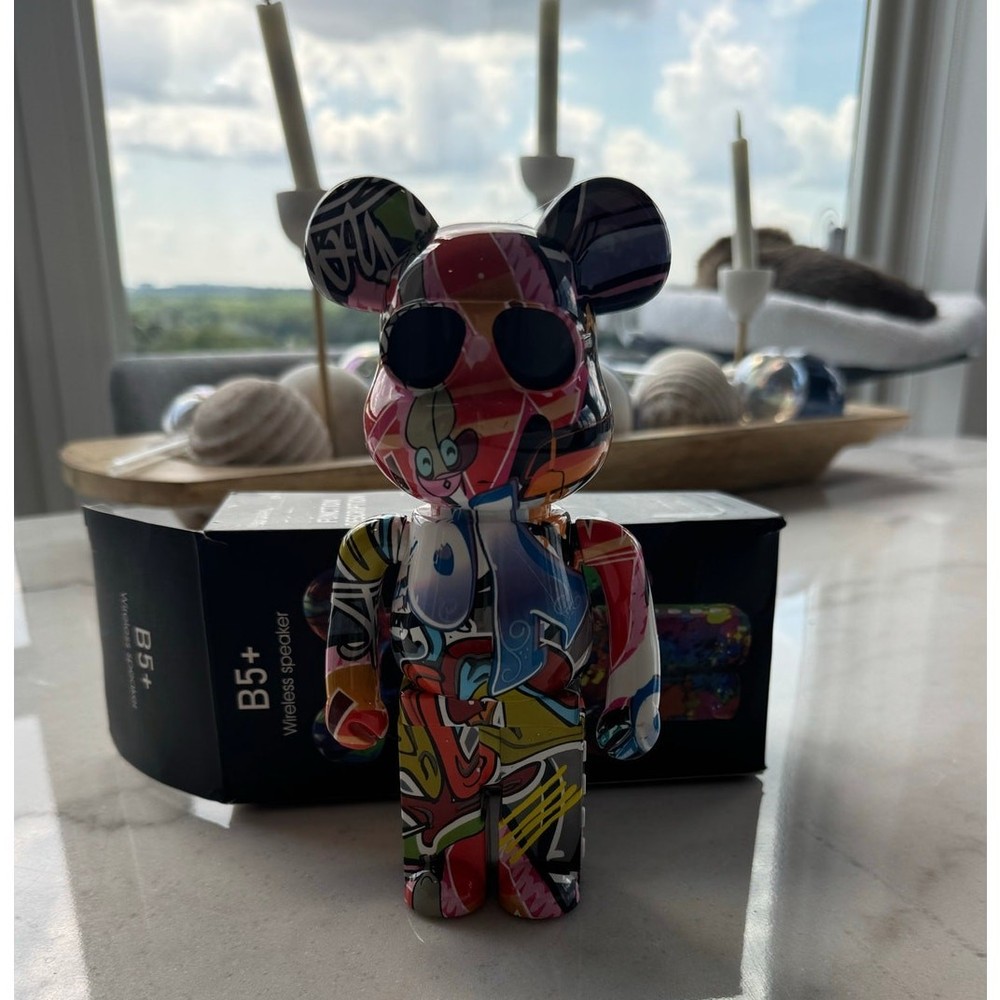 B5+ Bear Bluetooth Speaker – Fun Graffiti Design!