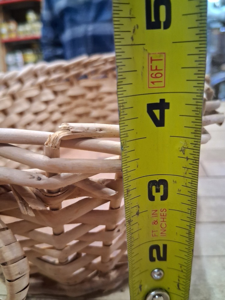 Woven Willow Oval Serving Basket with Wrapped Handles