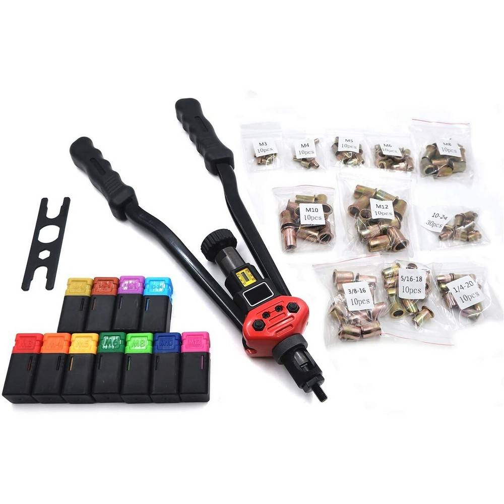 16"Rivet Nut Gun Kit Rivnut Tool Nut Setter Thread Setting Nutsert Tool 1010 Nut