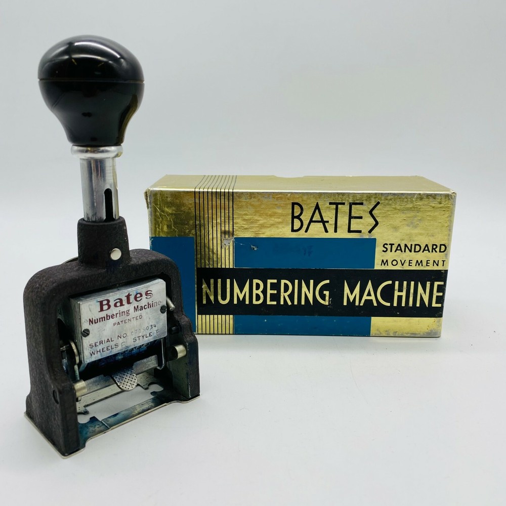 Bates 6 Wheel Style E Numbering Machine