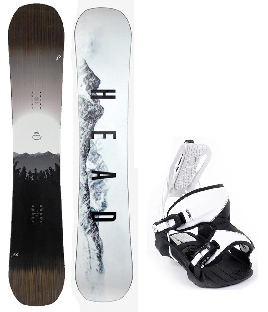 HEAD Daymaker 159 cm Men's Snowboard+Flow Alpha Rear Entry Bindings NEW