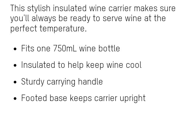 Rabbit Wine Tote Insulated Carrier With Handle