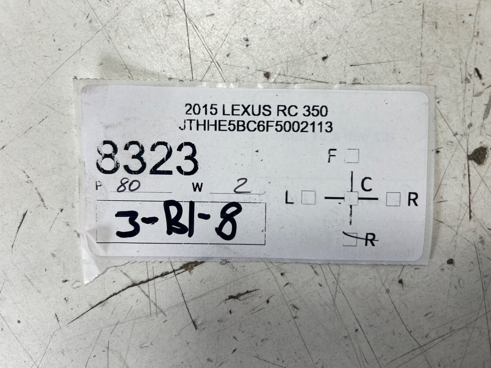 2015 – 2018 LEXUS RC 350 Trunk Rear Back Up Camera