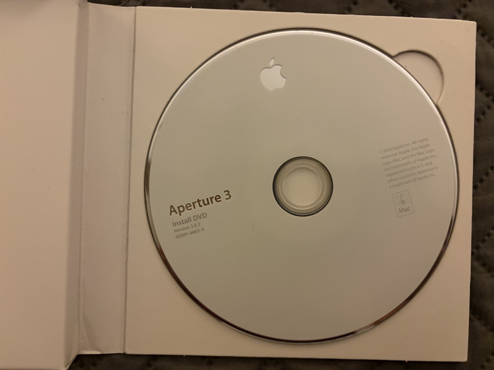 Apple Aperture 3 Software Installation DVD Retail Version V3.0